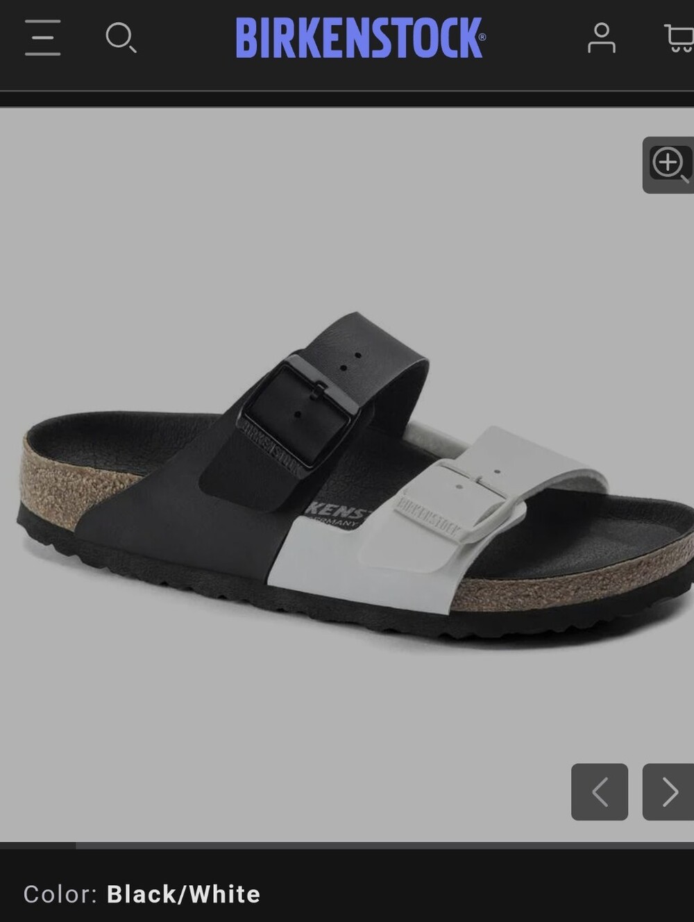 Birkenstock Arizona Split Sandals Black & White - Size EU 35 (US 5 - 5.5)